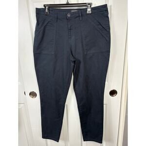 Banana Republic Women's Black Pants Size 14 High-Rise Patch Pockets